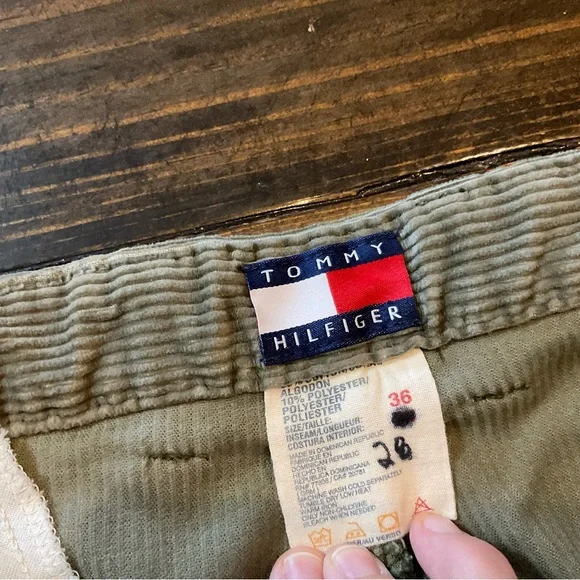 Vintage Tommy Hilfiger Khaki Corduroy Pants - Picture 3 of 8